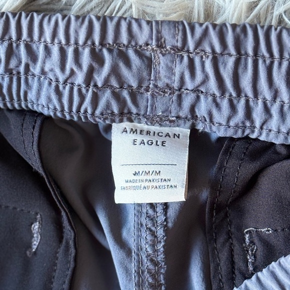 American Eagle Mens Flex Nylon Drawstring Waist Pull On Cargo Jogger Shorts SZ M - Picture 9 of 9